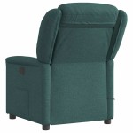 vidaXL Fotoliu de masaj rabatabil, verde închis, material textil vidaXL Fotoliu de masaj rabatabil, verde închis, material textil