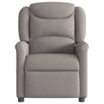 vidaXL Fotoliu de masaj rabatabil, gri taupe, material textil