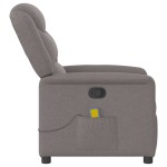 vidaXL Fotoliu de masaj rabatabil, gri taupe, material textil