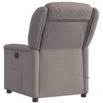 vidaXL Fotoliu de masaj rabatabil, gri taupe, material textil