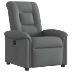 vidaXL Fotoliu rabatabil, gri închis, material textil