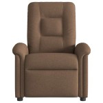 vidaXL Fotoliu rabatabil, maro, material textil