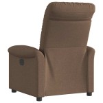 vidaXL Fotoliu rabatabil, maro, material textil