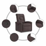 vidaXL Fotoliu rabatabil, maro închis, material textil