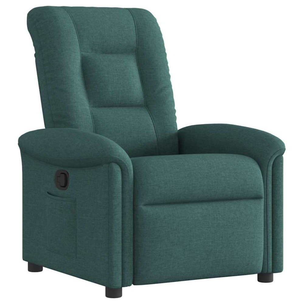 vidaXL Fotoliu rabatabil, verde închis, material textil