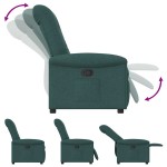 vidaXL Fotoliu rabatabil, verde închis, material textil vidaXL Fotoliu rabatabil, verde închis, material textil