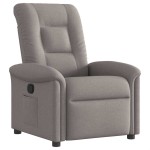 vidaXL Fotoliu rabatabil, gri taupe, material textil