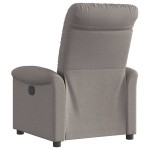 vidaXL Fotoliu rabatabil, gri taupe, material textil