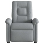 vidaXL Fotoliu de masaj rabatabil, gri deschis, textil