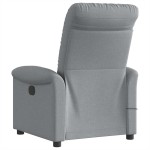 vidaXL Fotoliu de masaj rabatabil, gri deschis, textil