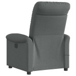 vidaXL Fotoliu de masaj rabatabil, gri închis, material textil