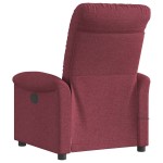 vidaXL Fotoliu de masaj rabatabil, roșu vin, material textil vidaXL Fotoliu de masaj rabatabil, roșu vin, material textil
