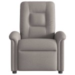 vidaXL Fotoliu de masaj rabatabil, gri taupe, material textil