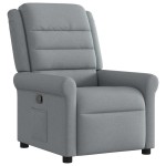 vidaXL Fotoliu rabatabil, gri deschis, material textil