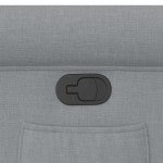 vidaXL Fotoliu rabatabil, gri deschis, material textil