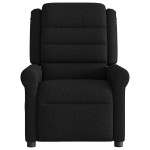vidaXL Fotoliu rabatabil, negru, material textil vidaXL Fotoliu rabatabil, negru, material textil
