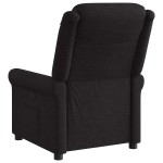 vidaXL Fotoliu rabatabil, negru, material textil vidaXL Fotoliu rabatabil, negru, material textil