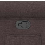 vidaXL Fotoliu rabatabil, maro închis, material textil