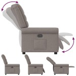 vidaXL Fotoliu rabatabil, gri taupe, material textil