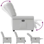 vidaXL Scaun extensibil din stofă gri nor