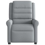vidaXL Fotoliu de masaj rabatabil, gri deschis, textil