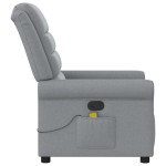 vidaXL Fotoliu de masaj rabatabil, gri deschis, textil