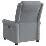 vidaXL Fotoliu de masaj rabatabil, gri deschis, textil