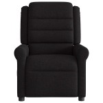 vidaXL Fotoliu de masaj rabatabil, negru, material textil vidaXL Fotoliu de masaj rabatabil, negru, material textil
