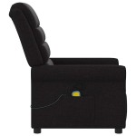 vidaXL Fotoliu de masaj rabatabil, negru, material textil vidaXL Fotoliu de masaj rabatabil, negru, material textil
