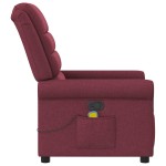 vidaXL Fotoliu de masaj rabatabil, roșu vin, material textil vidaXL Fotoliu de masaj rabatabil, roșu vin, material textil