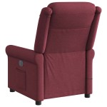 vidaXL Fotoliu de masaj rabatabil, roșu vin, material textil vidaXL Fotoliu de masaj rabatabil, roșu vin, material textil