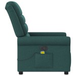 vidaXL Fotoliu de masaj rabatabil, verde închis, material textil vidaXL Fotoliu de masaj rabatabil, verde închis, material textil