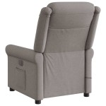 vidaXL Fotoliu de masaj rabatabil, gri taupe, material textil