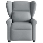 vidaXL Fotoliu rabatabil, gri deschis, material textil