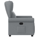 vidaXL Fotoliu rabatabil, gri deschis, material textil