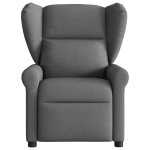 vidaXL Fotoliu rabatabil, gri închis, material textil