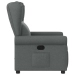 vidaXL Fotoliu rabatabil, gri închis, material textil