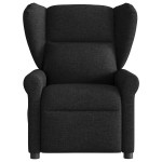 vidaXL Fotoliu rabatabil, negru, material textil vidaXL Fotoliu rabatabil, negru, material textil