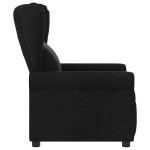 vidaXL Fotoliu rabatabil, negru, material textil vidaXL Fotoliu rabatabil, negru, material textil