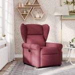 vidaXL Fotoliu rabatabil, roșu vin, material textil vidaXL Fotoliu rabatabil, roșu vin, material textil