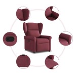 vidaXL Fotoliu rabatabil, roșu vin, material textil vidaXL Fotoliu rabatabil, roșu vin, material textil