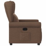 vidaXL Fotoliu rabatabil, maro, material textil