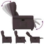 vidaXL Fotoliu rabatabil, maro închis, material textil
