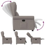 vidaXL Fotoliu rabatabil, gri taupe, material textil