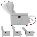 vidaXL Scaun extensibil din stofă gri nor