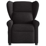 vidaXL Fotoliu de masaj rabatabil, negru, material textil