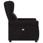 vidaXL Fotoliu de masaj rabatabil, negru, material textil