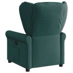 vidaXL Fotoliu de masaj rabatabil, verde închis, material textil vidaXL Fotoliu de masaj rabatabil, verde închis, material textil