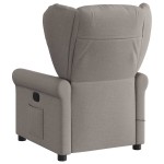 vidaXL Fotoliu de masaj rabatabil, gri taupe, material textil