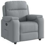 vidaXL Fotoliu rabatabil, gri deschis, material textil